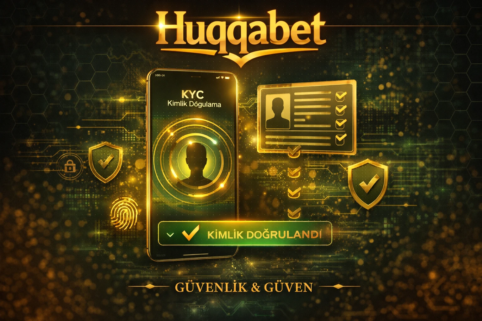 Huqqabet hesap doğrulama: kimlik, adres ve çekim öncesi ek doğrulama satırlarını gösteren KYC adımları